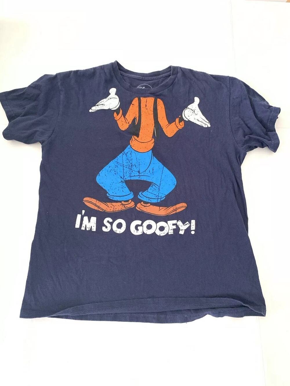 Disney, Blue Short Sleeve, T-shirt, I'm So Goofy, Size Large 100% Cotton